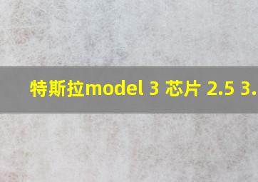 特斯拉model 3 芯片 2.5 3.0